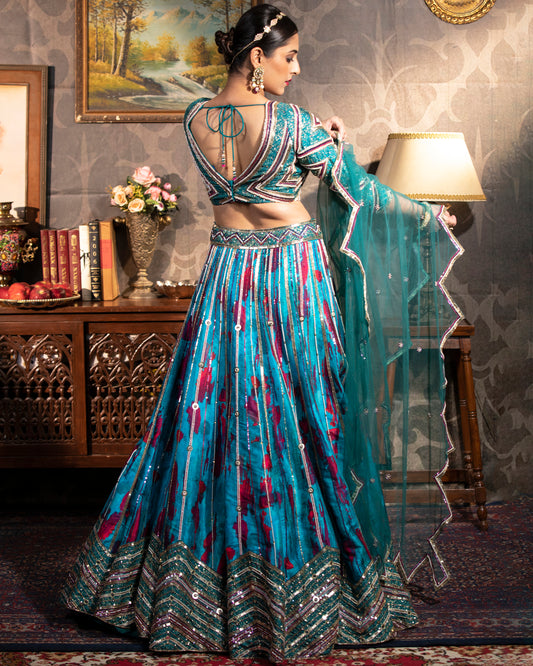 The Teal Lehenga