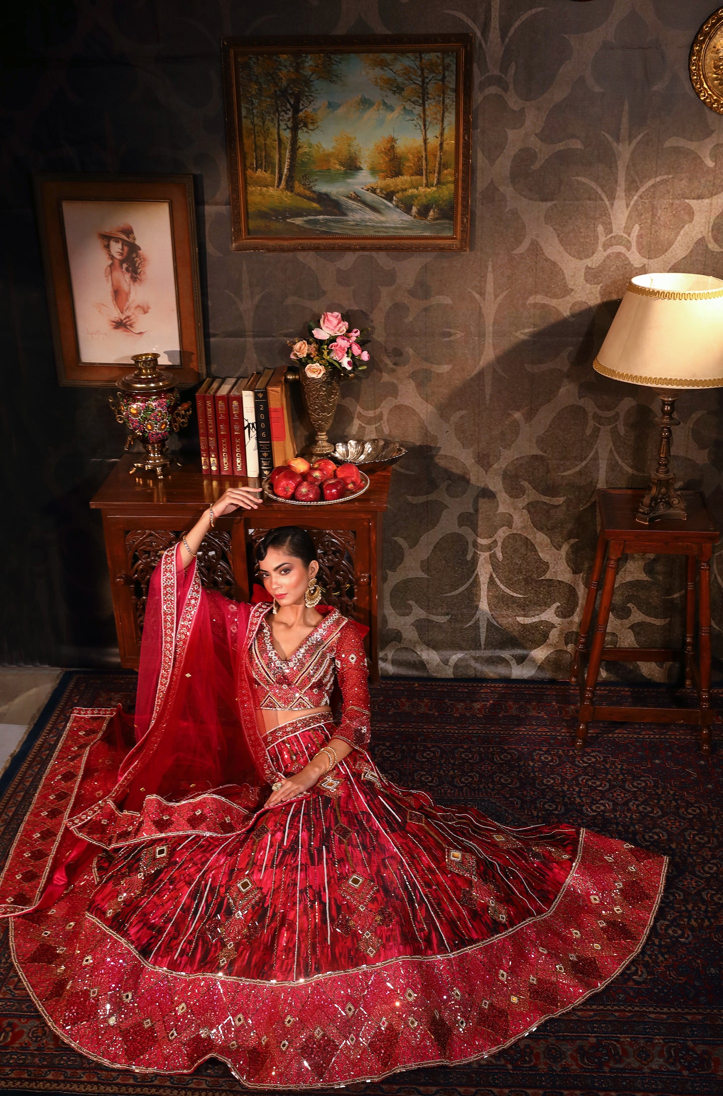 The Ruby Lehenga