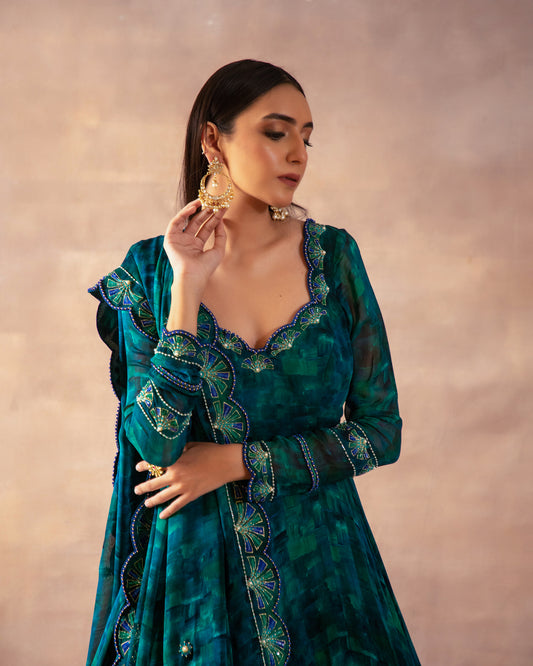 The Emerald Hued Anarkali