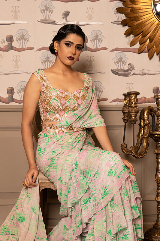 Neon Days Sharara Saree