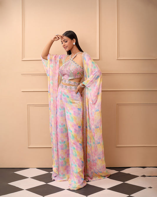 The Pastel Days Cape & Pants Set