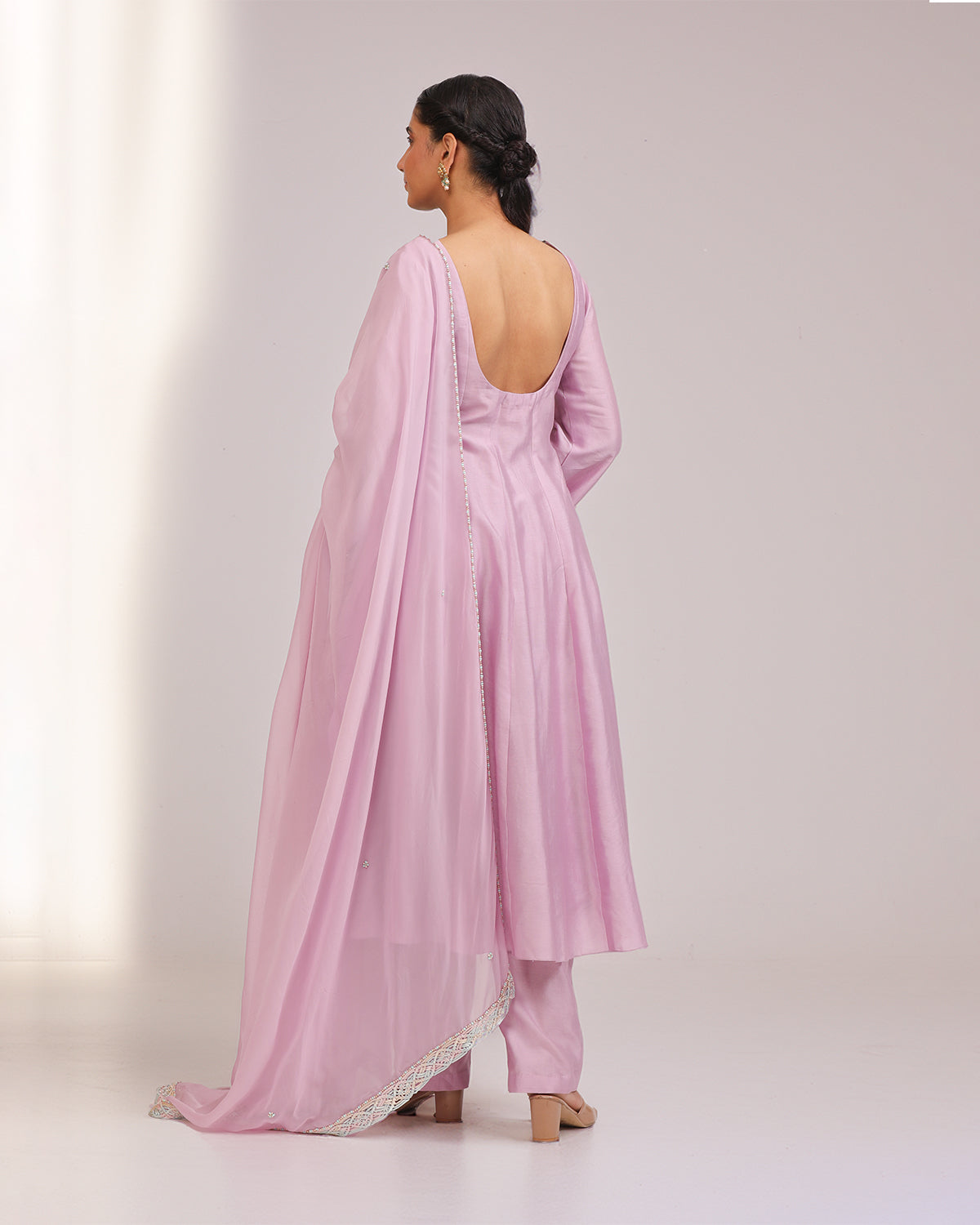 Lavender Anarkali Set