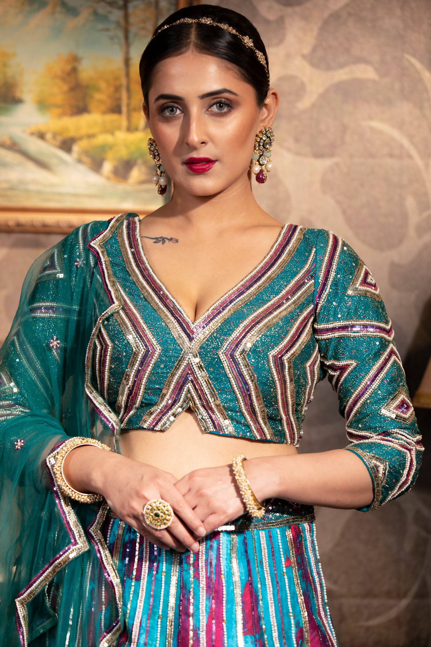 The Teal Lehenga