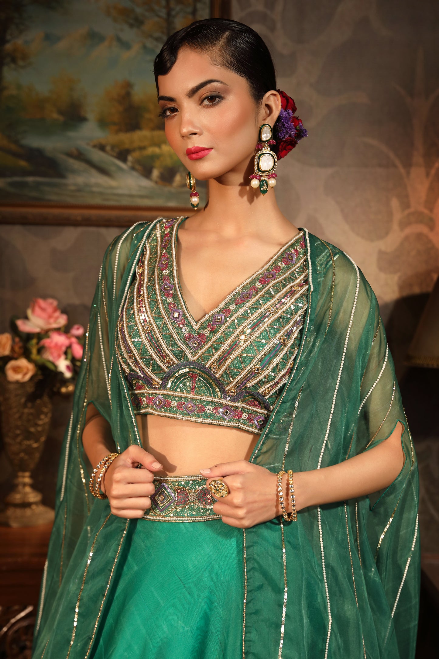 The Emerald Lehenga