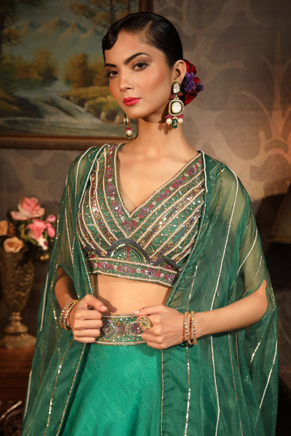 The Emerald Lehenga