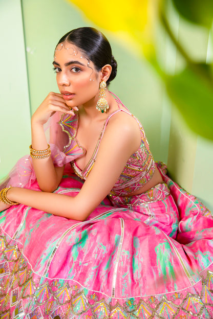 The Neon Pink Lehenga