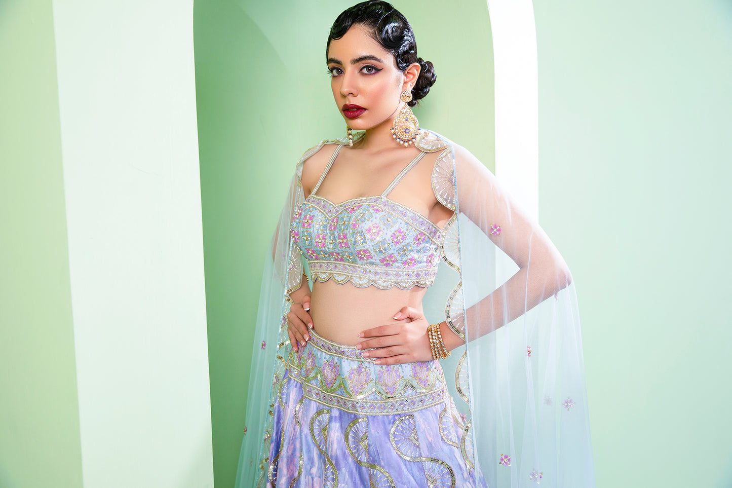 The Periwinkle Lehenga