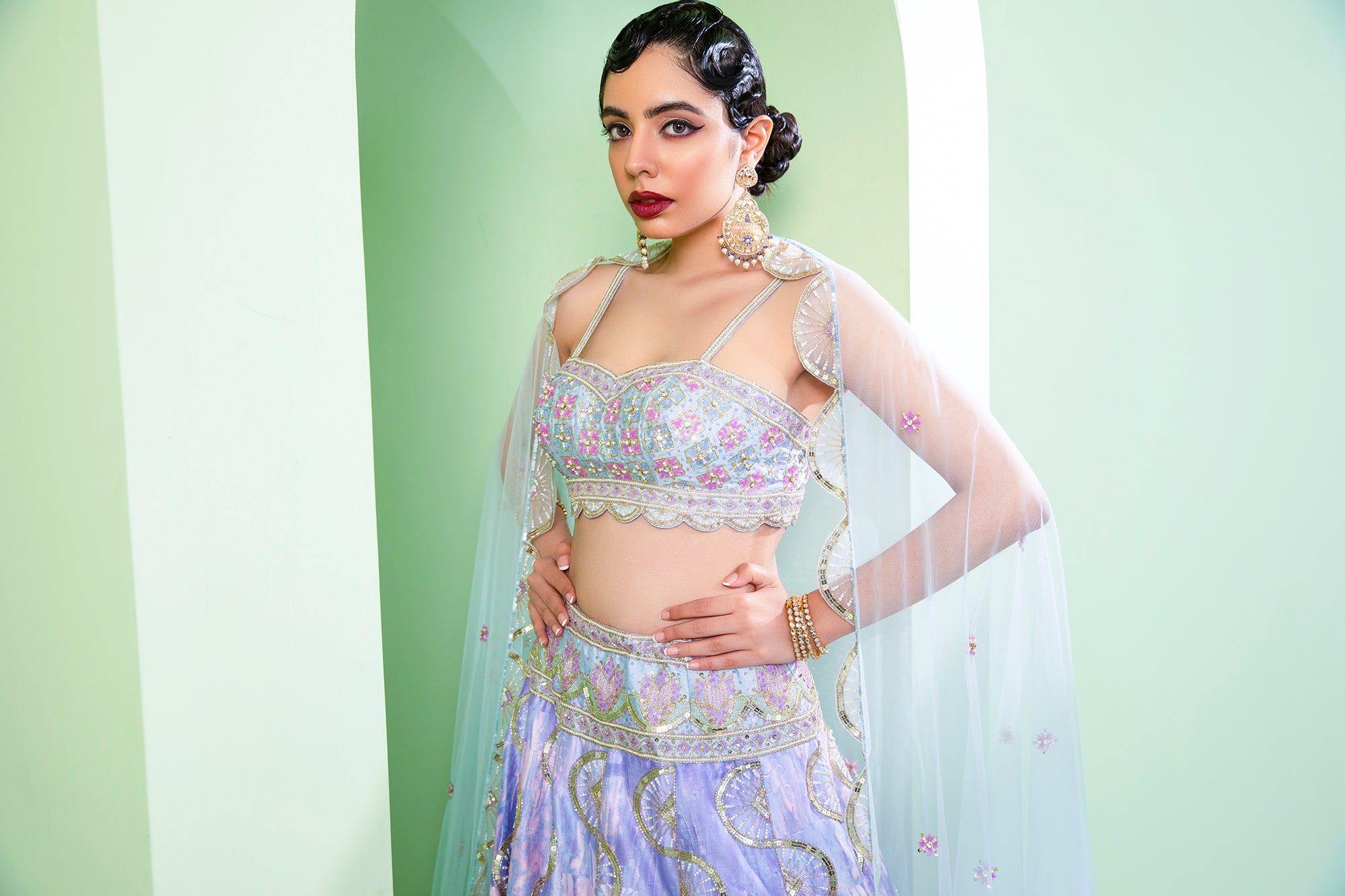 The Periwinkle Lehenga