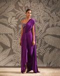 Violet Macrame Saree