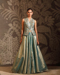 Turquoise tissue skirt