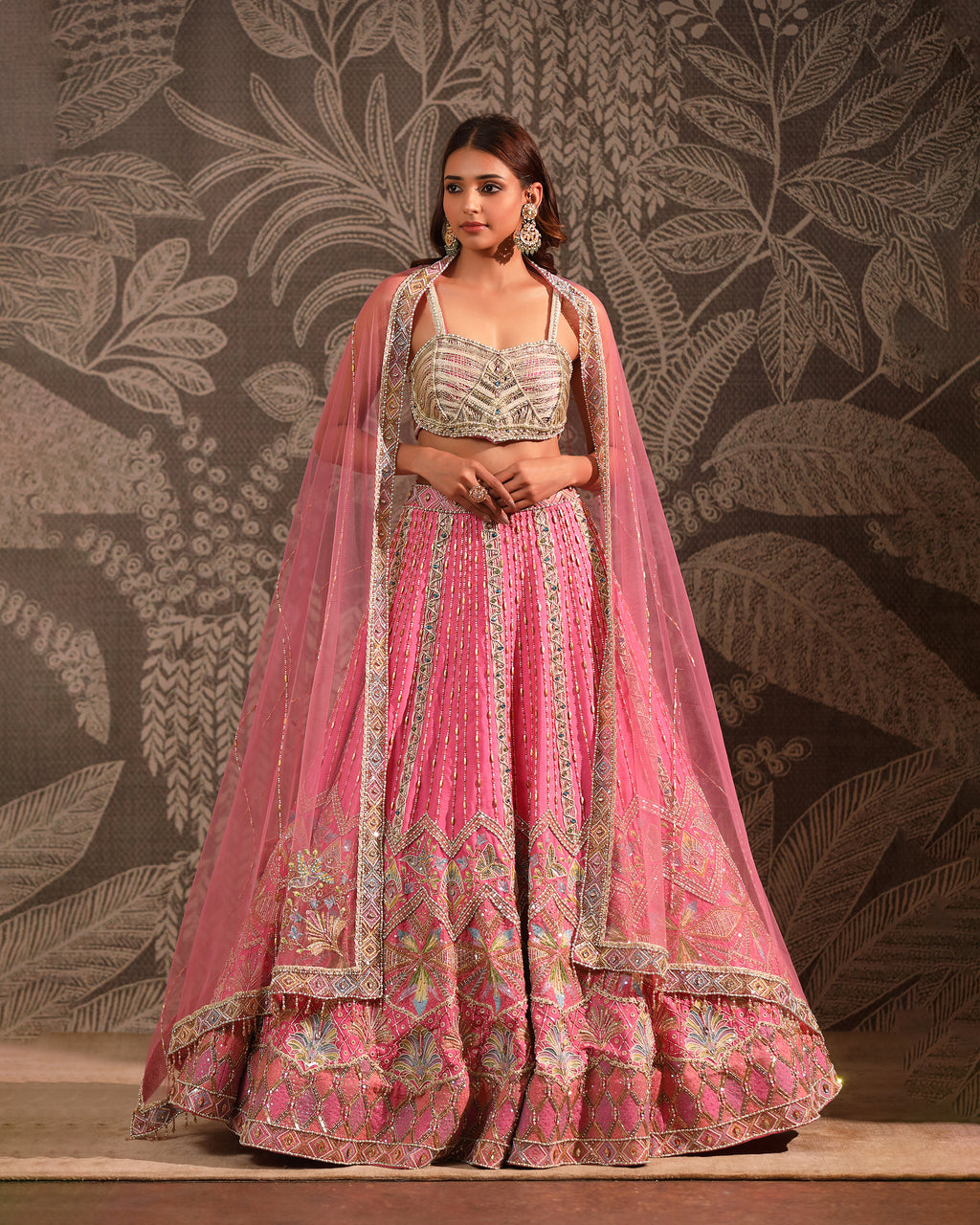 Pink Multicolour Lehenga