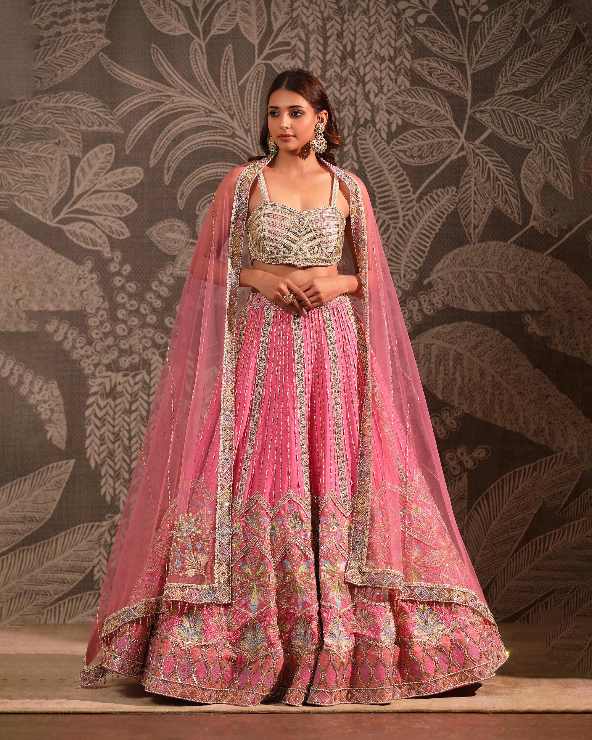 Pink Multicolour Lehenga