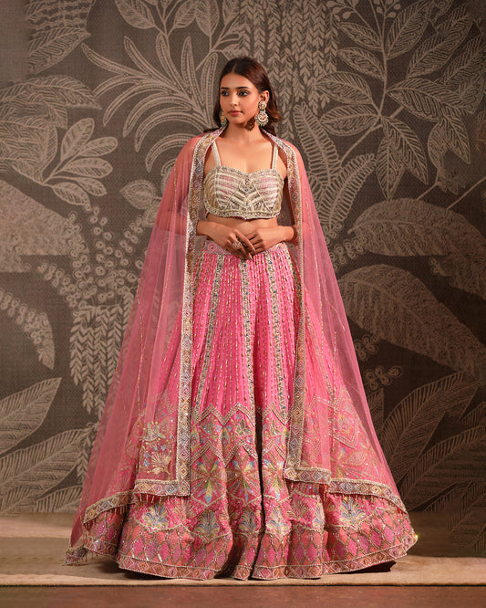 Pink Multicolour Lehenga