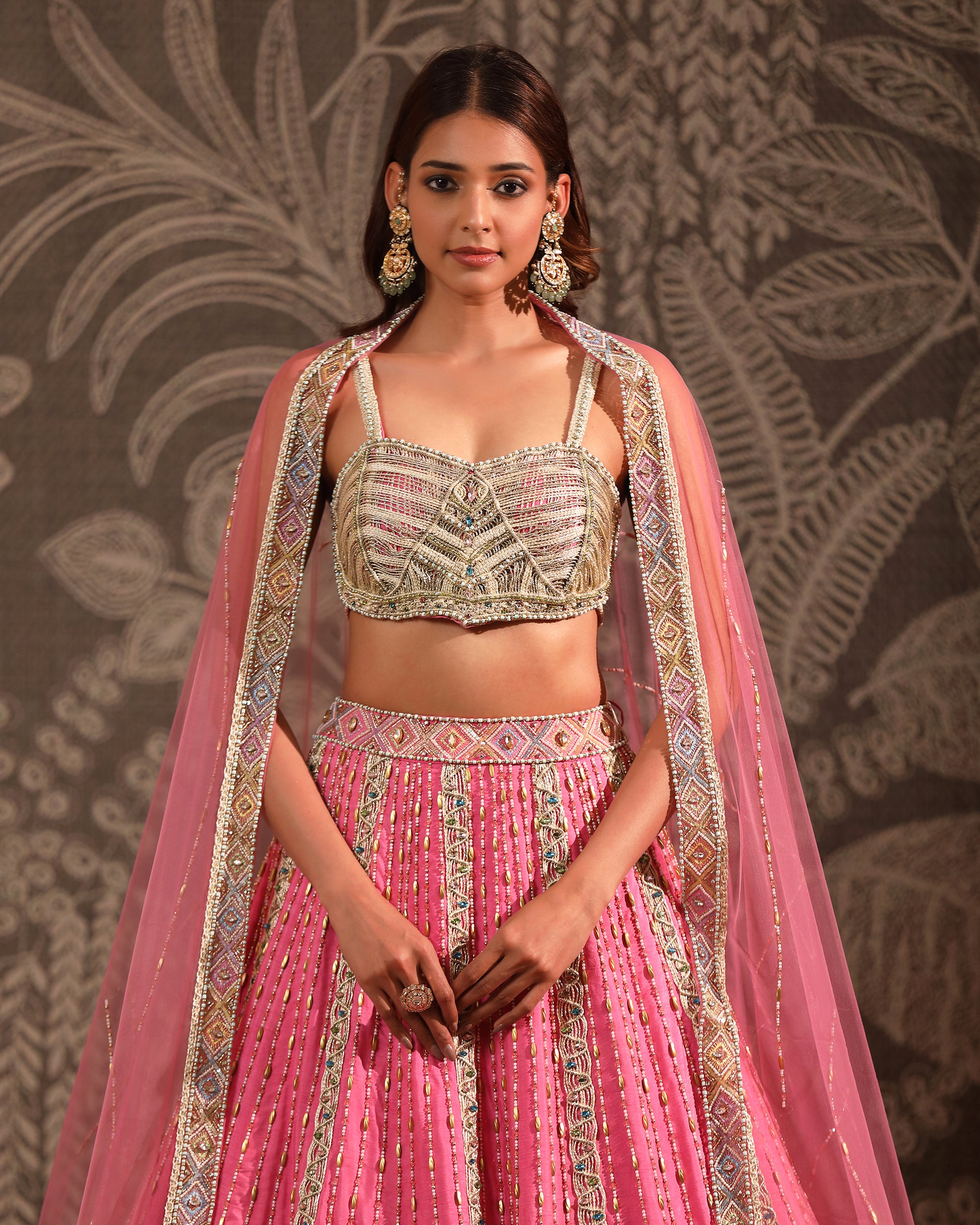 Pink Multicolour Lehenga