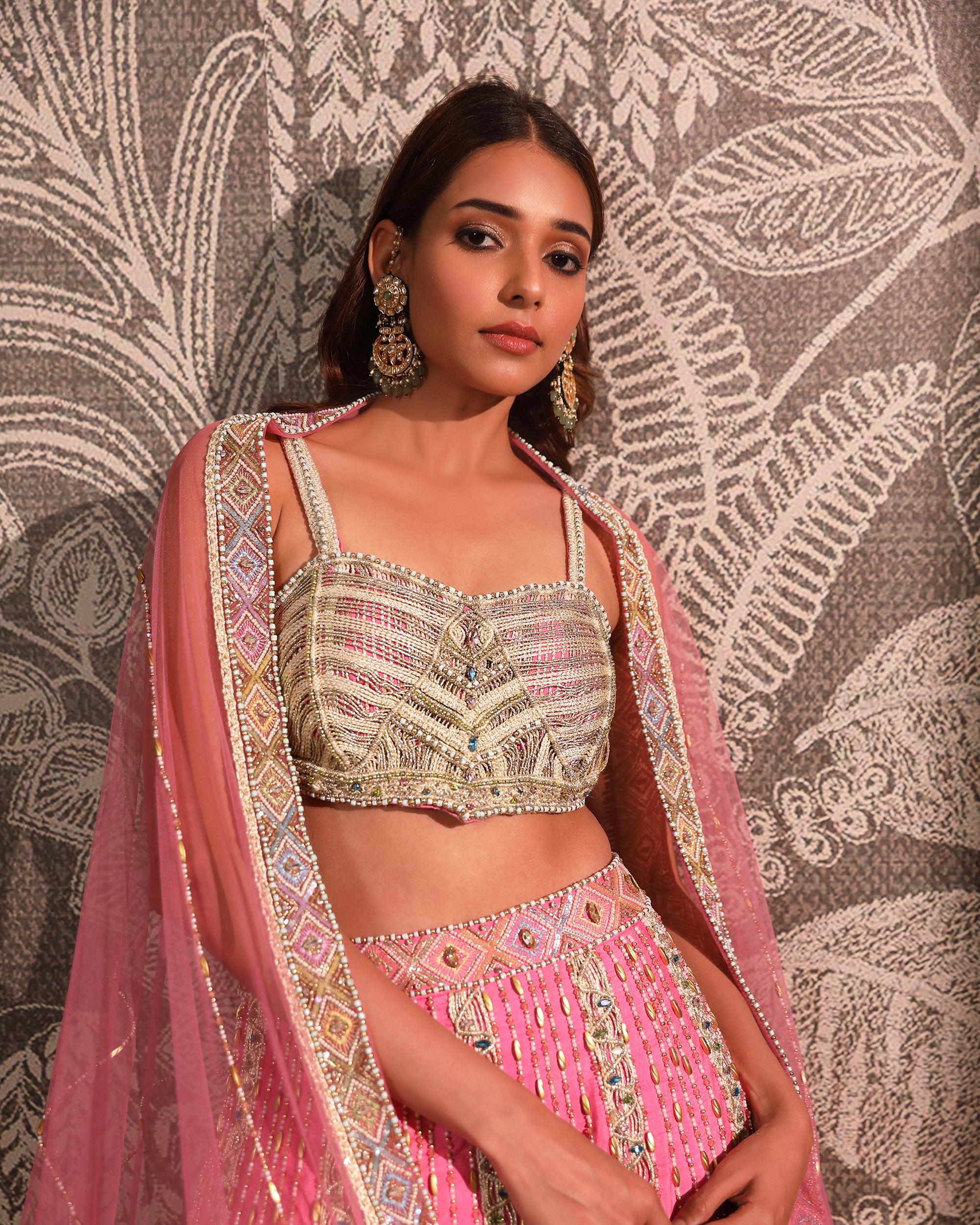 Pink Multicolour Lehenga