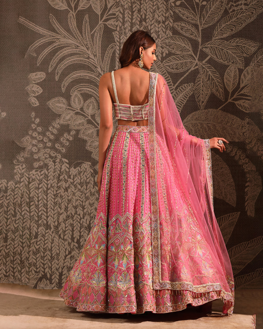 Pink Multicolour Lehenga
