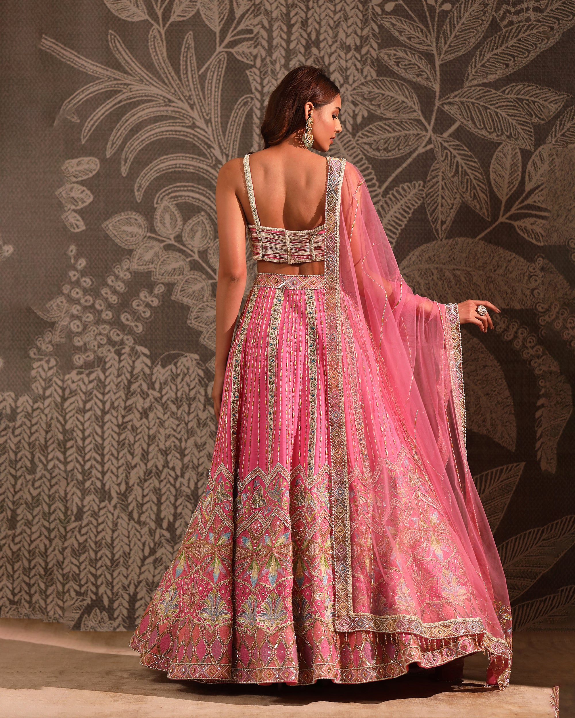 Pink Multicolour Lehenga