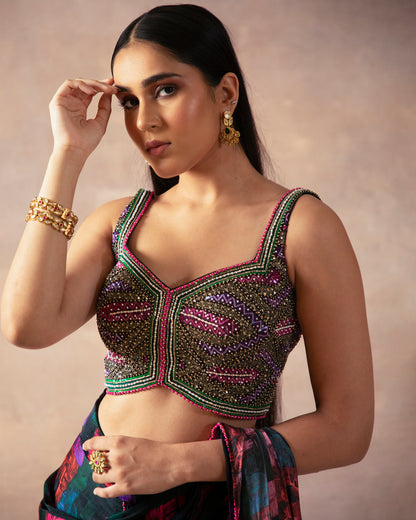 The Colour- Block Saree