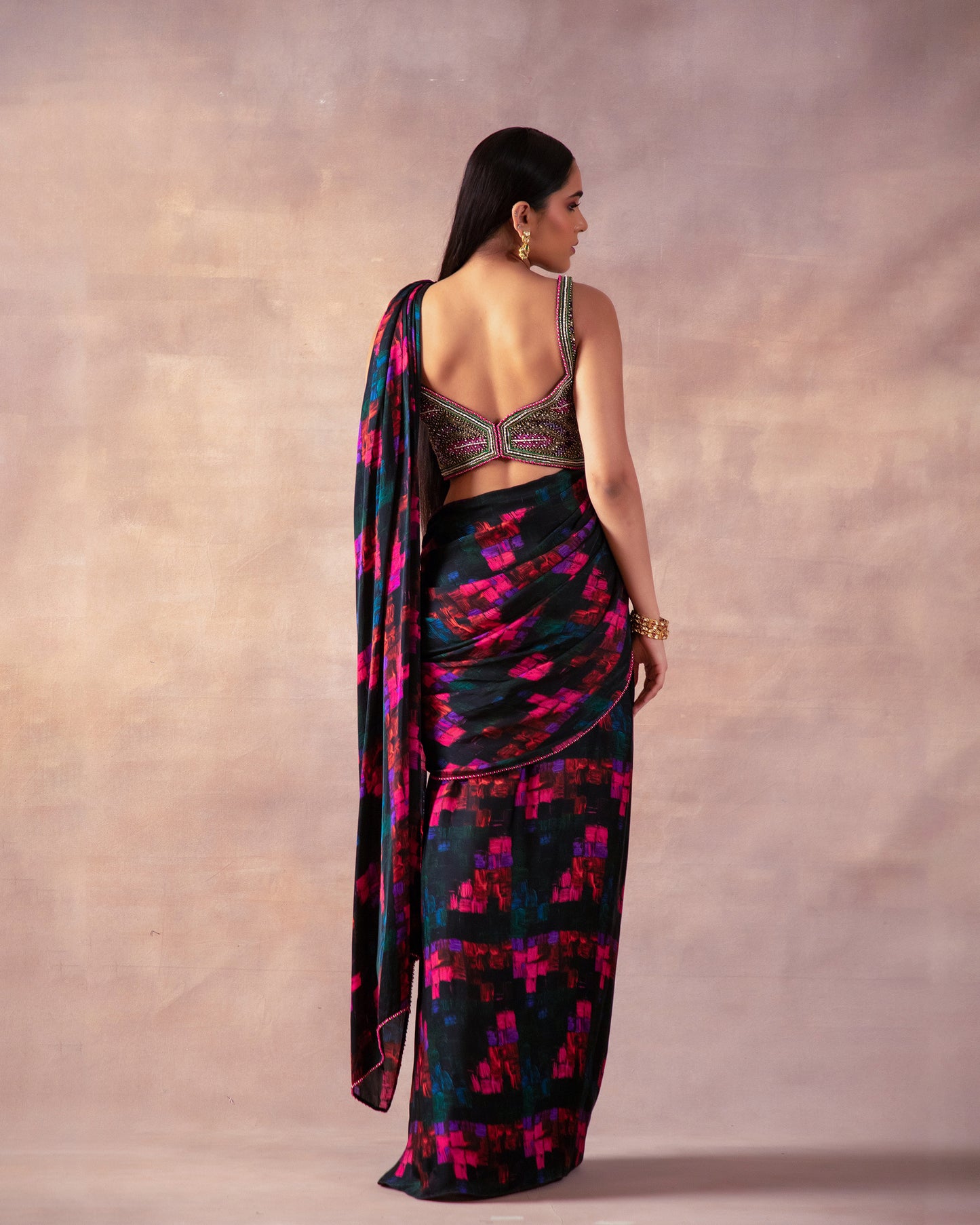 The Colour- Block Saree