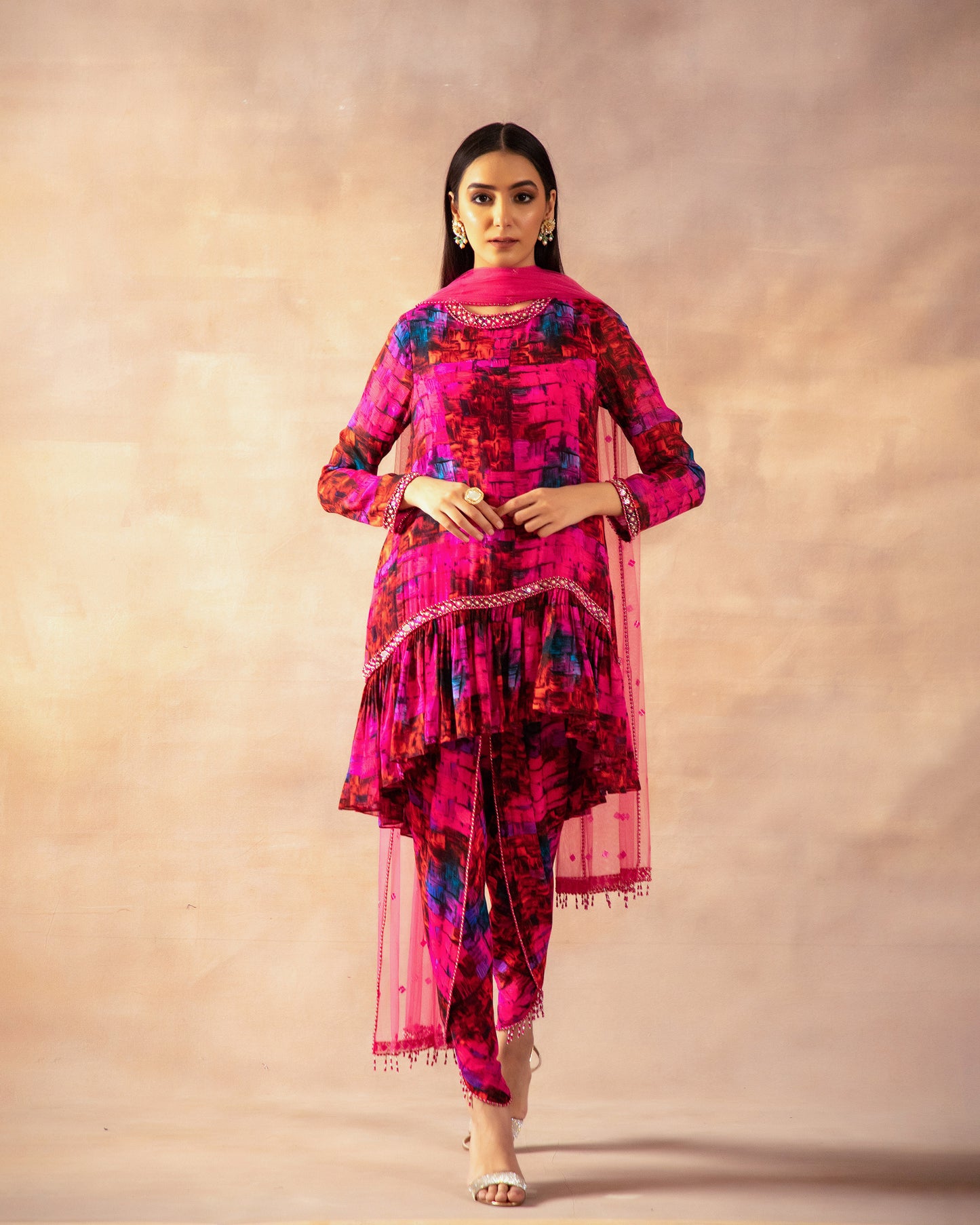 The Fuchsia Dhoti Kurta Set