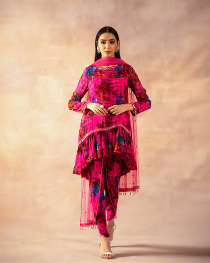 The Fuchsia Dhoti Kurta Set