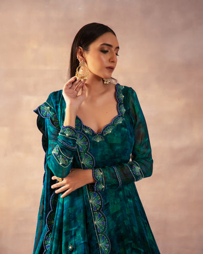 The Emerald Hued Anarkali