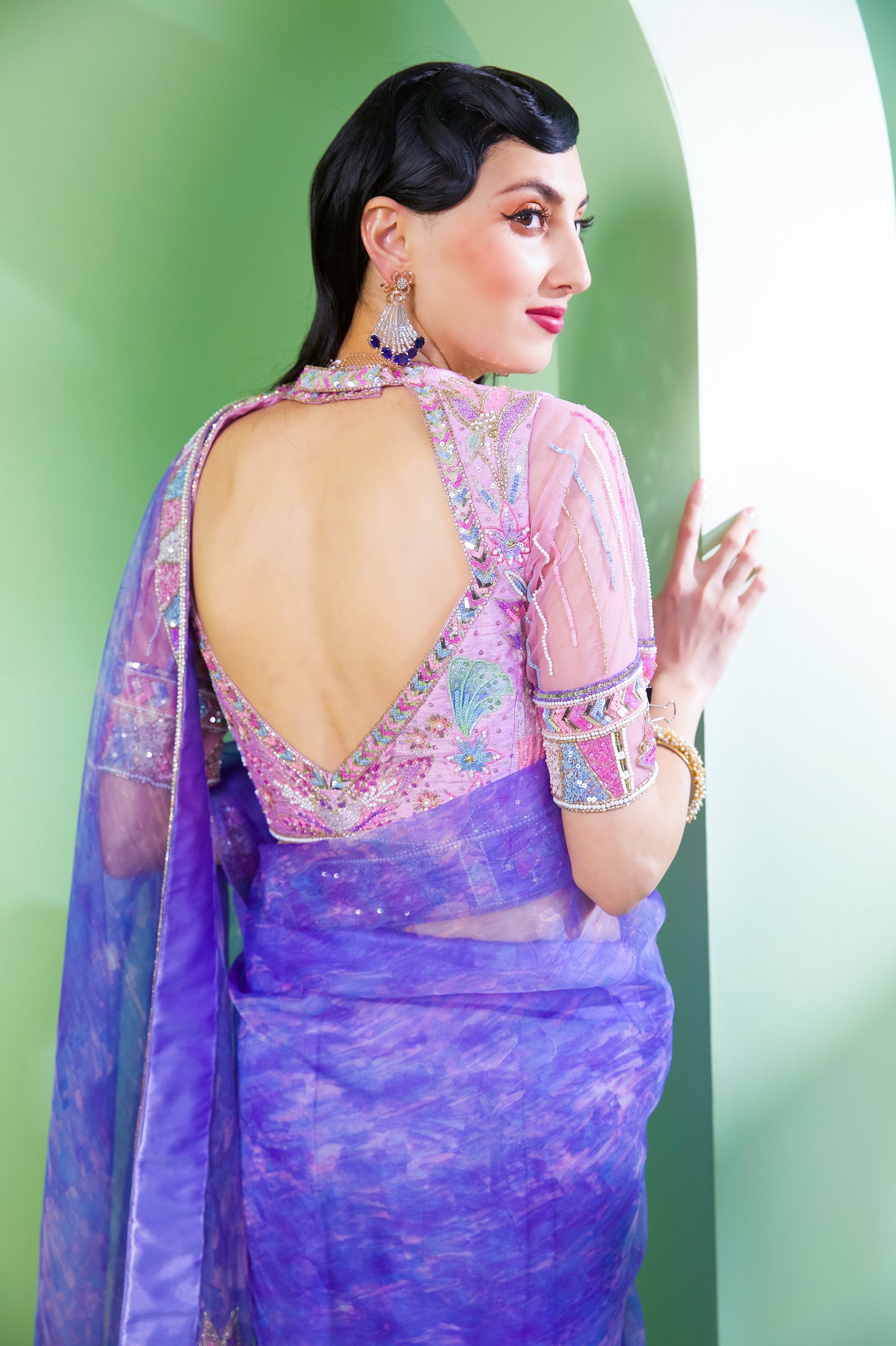 The Periwinkle Saree