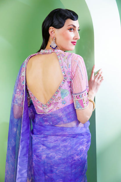 The Periwinkle Saree