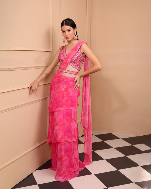 The Rosy Days Saree