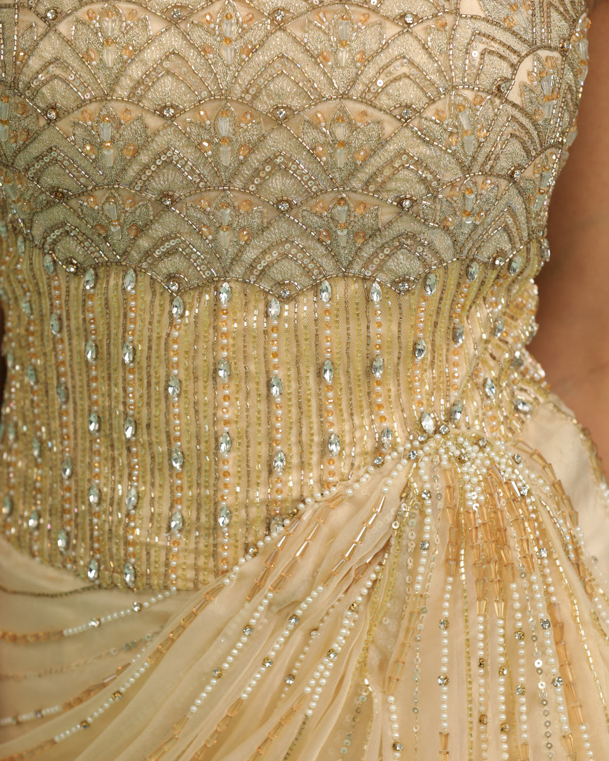 Golden Draped Gown