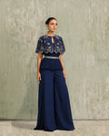 Navy Cape Pants Set