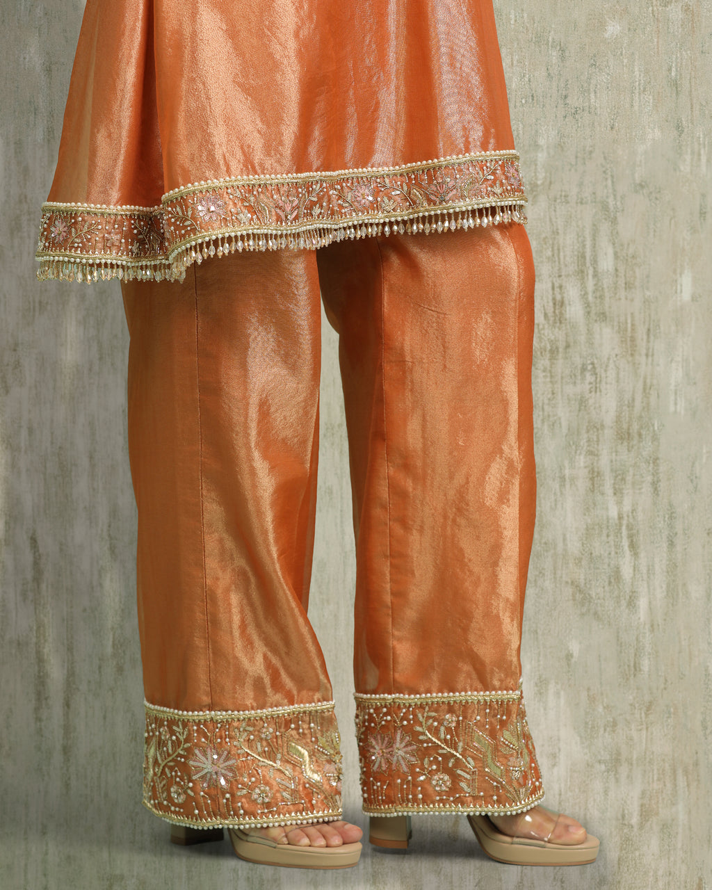 Rust Orange Kurta Set