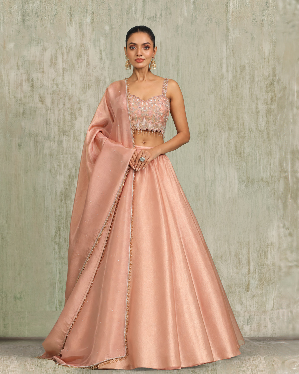Rose Tissue Lehenga Set