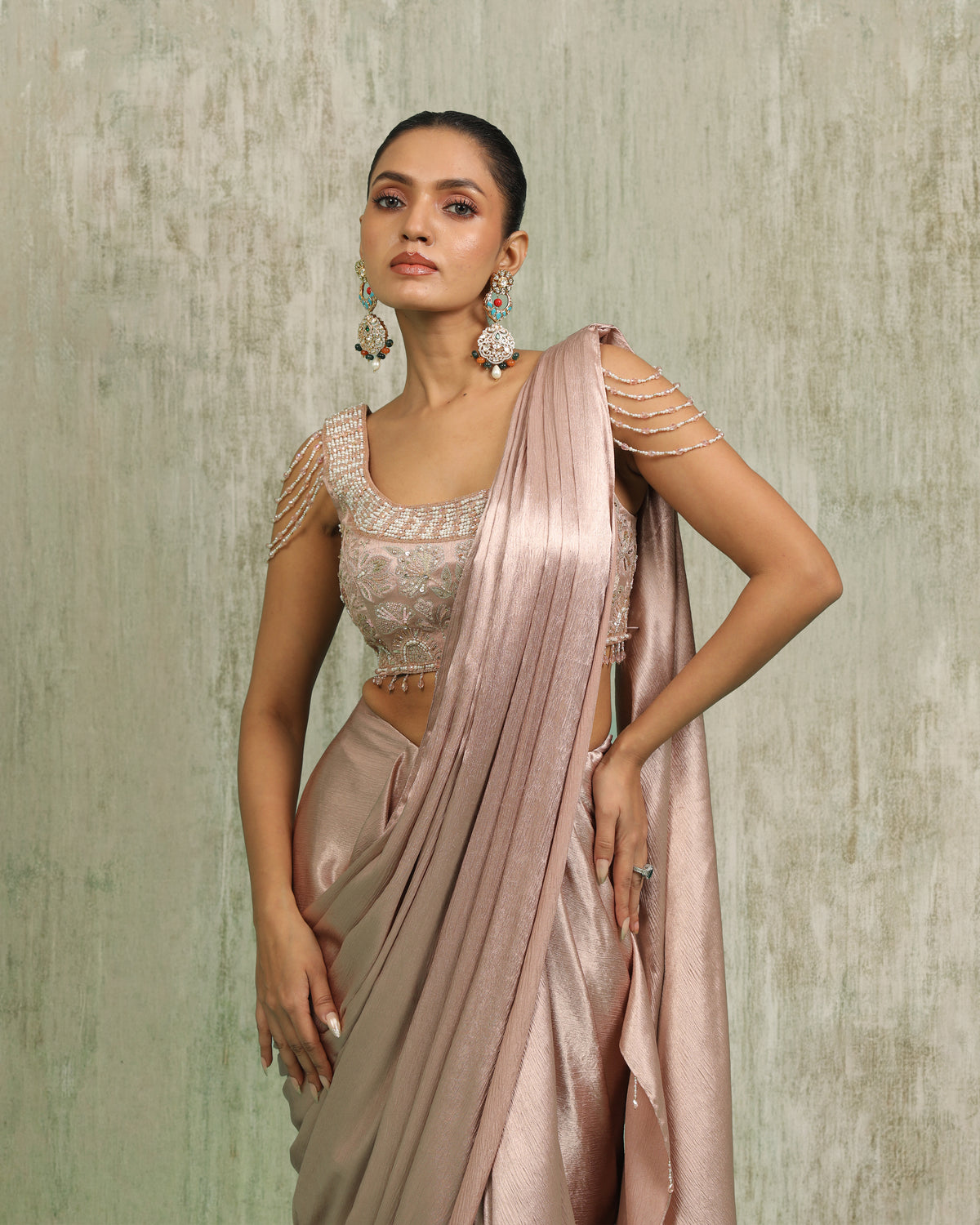 Rose Pre- Draped Saree