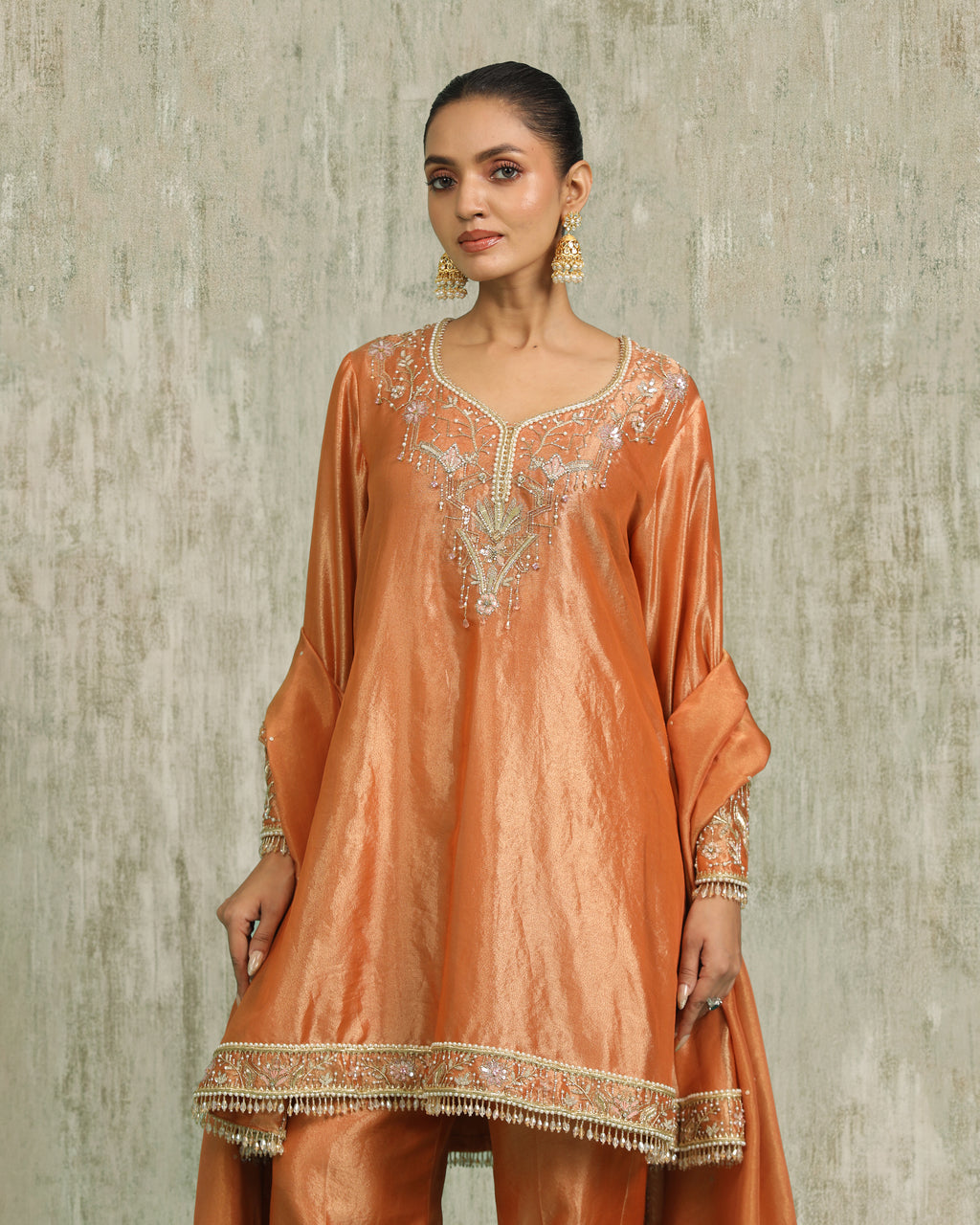 Rust Orange Kurta Set