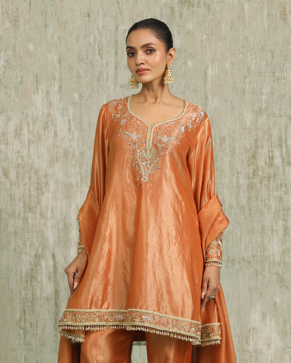 Rust Orange Kurta Set